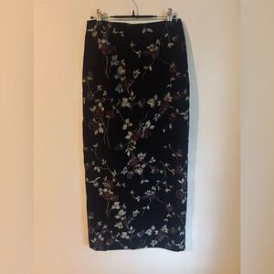 Vintage floral 90s maxi skirt - made in Canada